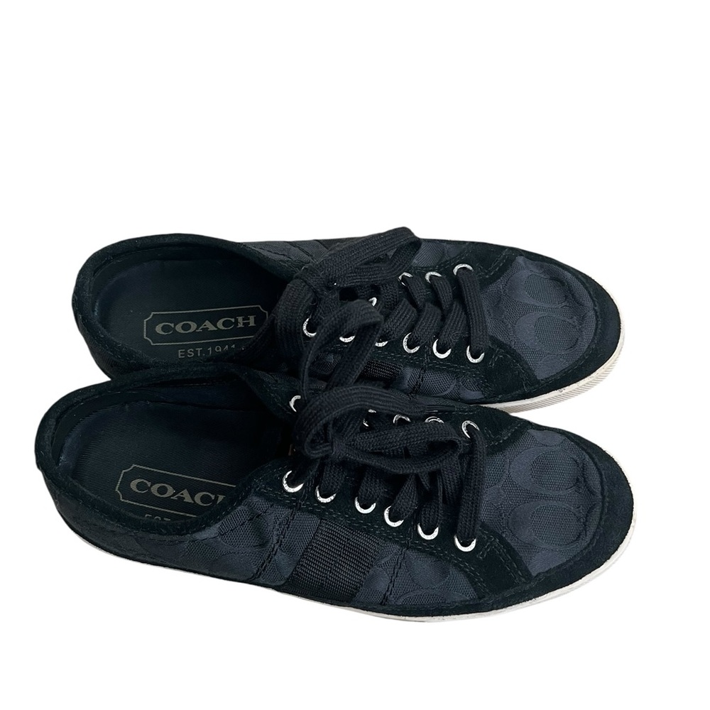 COACH Men’s Brad FS Size 8D Low Top Sneakers | Women 9.5M Black UNISEX - Picture 2 of 10
